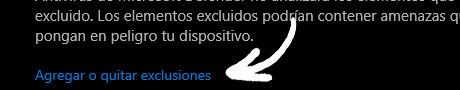 Paso 3 - Excluir del antivirus
